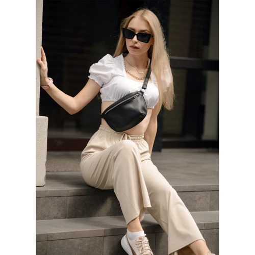 Женская поясная сумка Sambag Polo SSS черная (86113002): Тип Сумки