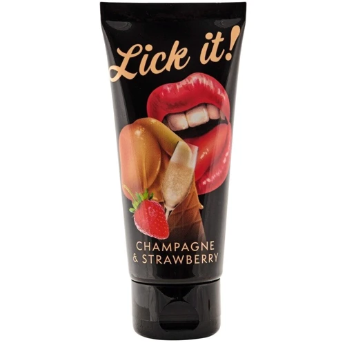 Лубрикант оральный Lick-it Champagne & Strawberry, 100 мл