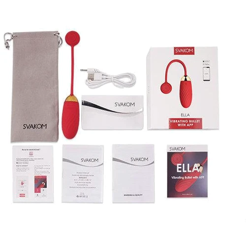 Svakom Ella Vibrating Egg Red виброяйцо, 21.5х3.3 см