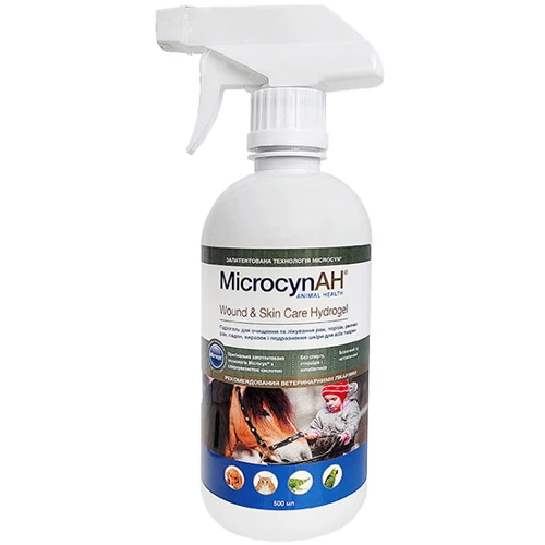 

Микроцин гидрогель для обработки ран Microcyn Wound&Skin Care Hydrogel уход за кожей всех видов животных 500 мл (44361)