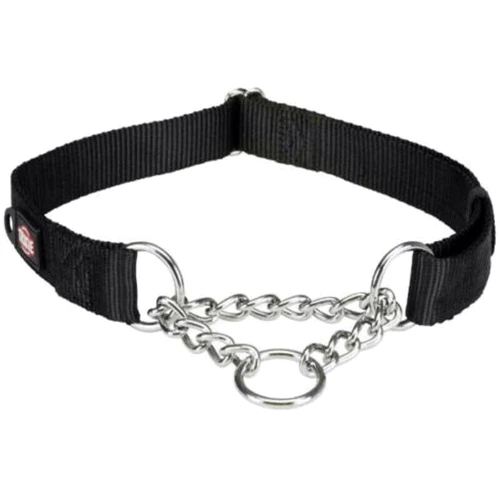 Ошейник Trixie Premium с металлической цепочкой L–XL 45–70 см 25 мм черный (4011905202914)