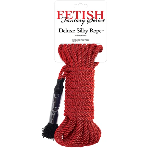 Fetish Fantasy Series Deluxe Silky Rope Deluxe Silky Rope веревка для связывания, красный