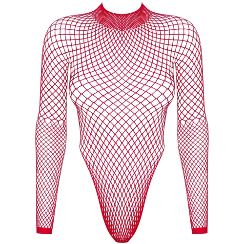 Сетчатое боди Obsessive B126 red XL/XXL