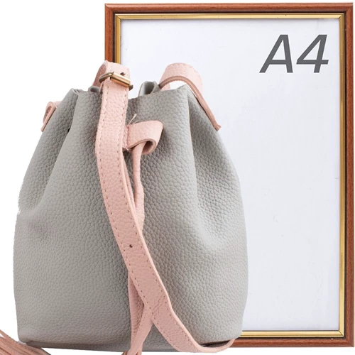 Женская сумка бакет-бэг Valiria Fashion серая (4DETBI2131-9): Материал Искусственная кожа