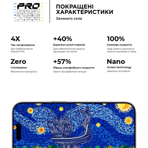 Защитное стекло для iPhone ArmorStandart Tempered Glass Pro 3D LE Black for iPhone 14 Pro Max (ARM65656) фото 4