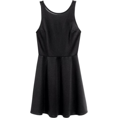 Платье H&M 4292694 42 черное повседневное до середины бедра: Вид Повседневные платья