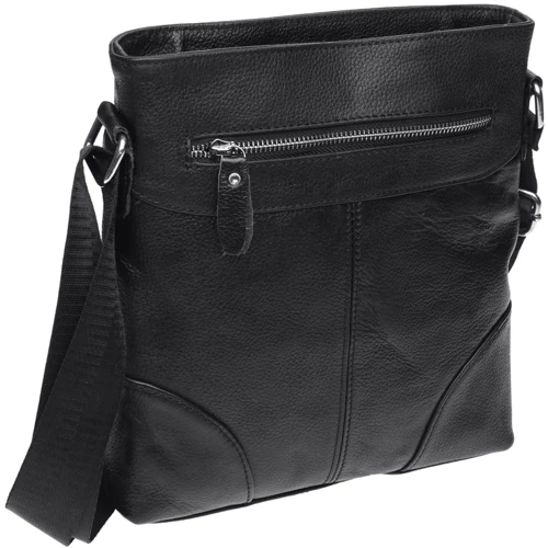 Мужская сумка планшет Borsa Leather черная (k15003-2-black): Материал Натуральная кожа