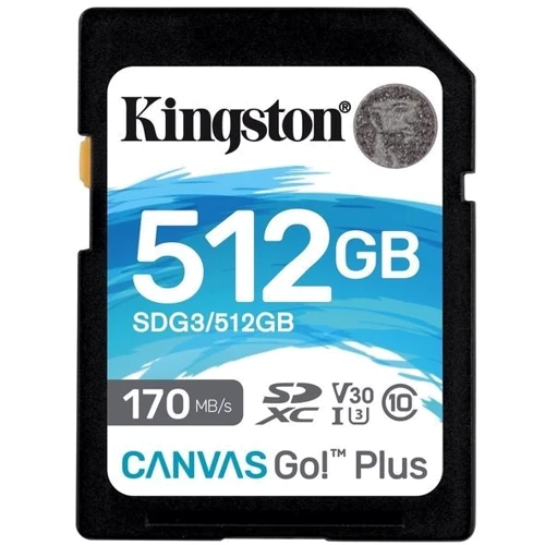 Карта пам'яті Kingston 512GB SDXC class 10 UHS-I U3 Canvas Go Plus (SDG3/512GB)