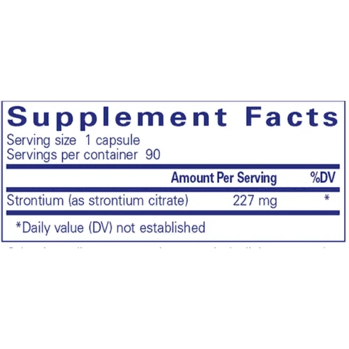 Pure Encapsulations Strontium (citrate) Стронций (цитрат) 90 капсул: Форма выпуска Капсулы