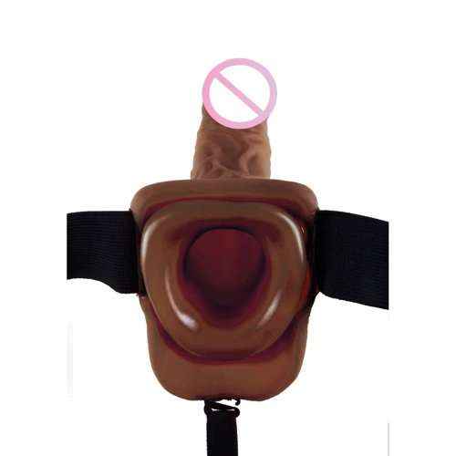 Полый страпон с вибрацией Fetish Fantasy Series 9 Vibrating Hollow, 23x4,5 см, коричневый