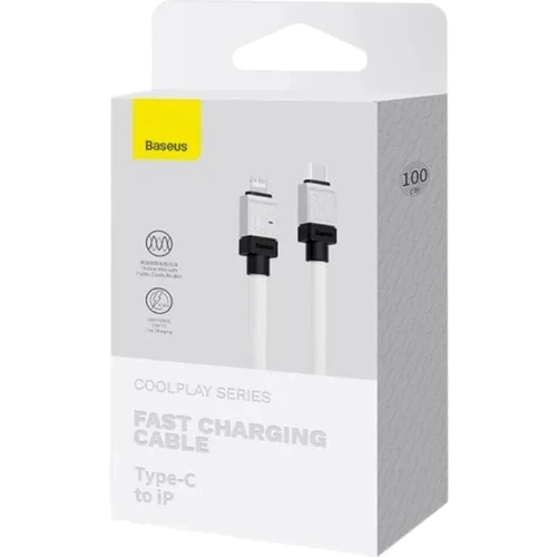Кабель Baseus Cable USB-C to Lightning CoolPlay Series Fast Charging 2m White (CAKW000102) фото 6