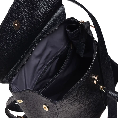 Жіночий рюкзак Ricco Grande чорний (1L915-black): Тип ручки Плечовий ремінь, Коротка ручка
