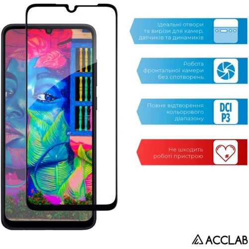 Аксесуар для смартфона ACCLAB Tempered Glass Full Glue Black для Samsung A055 Galaxy A05 фото 5