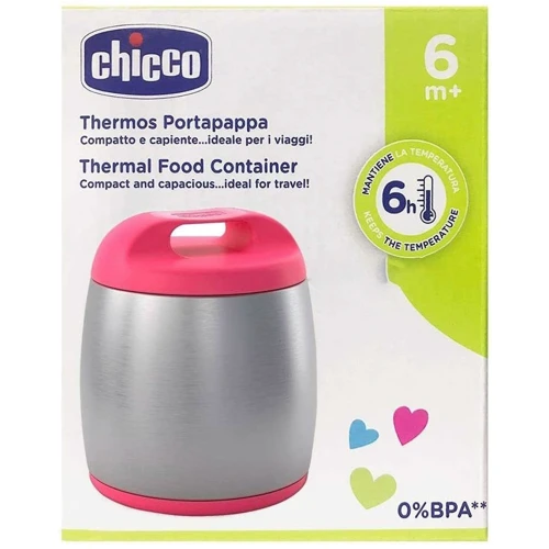 Термоконтейнер для детского питания Chicco 350 мл розовый (60182.10)