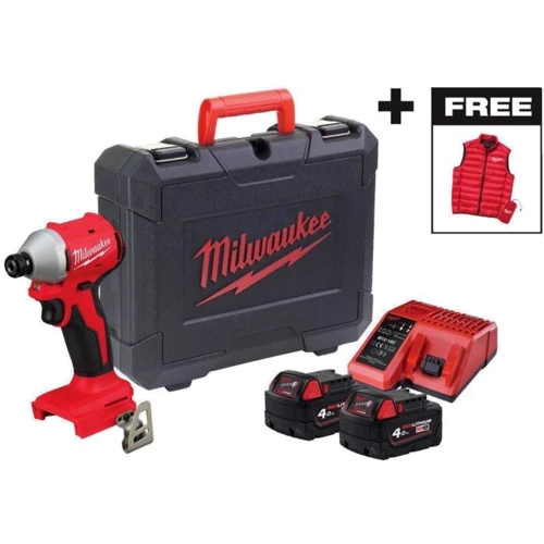 

Шуруповерт ударный аккумуляторный бесщеточный Milwaukee M18 BLIDRCMC-402C (4933499457)