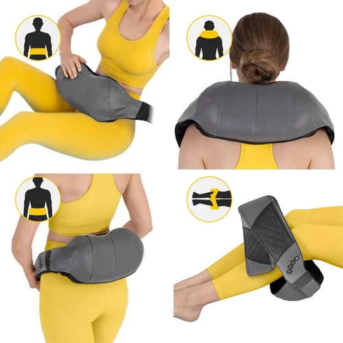 Масажер 4FIZJO Shiatsu Luxury+ акумуляторна Grey (4FJ0563)