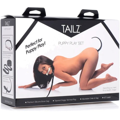 Ролевой БДСМ набор щенка Tailz Puppy Play Set - Gag, Plug, & Collar