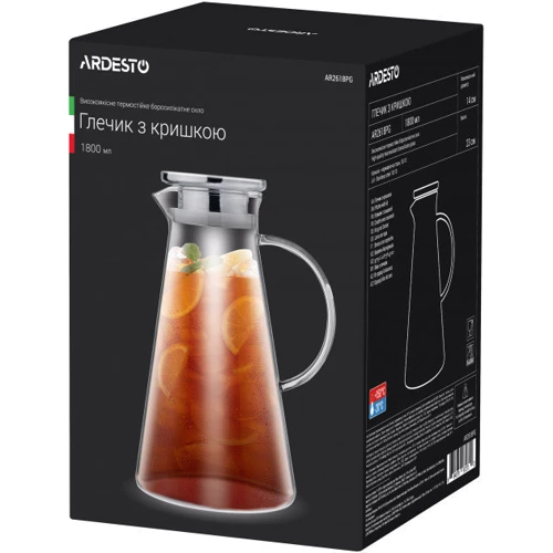 Глечик Ardesto 1.8 л (AR2618PG): Тип Глечик з кришкою