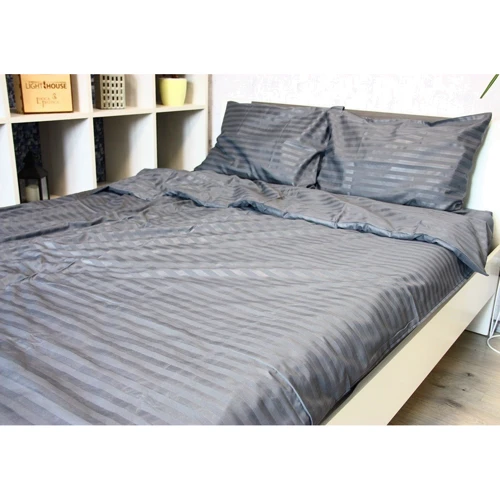 Комплект постільної білизни LightHouse Mf Stripe Graphite страйп-мікрофібра полуторний (2200000604972): Розмір наволочок, см 50x70