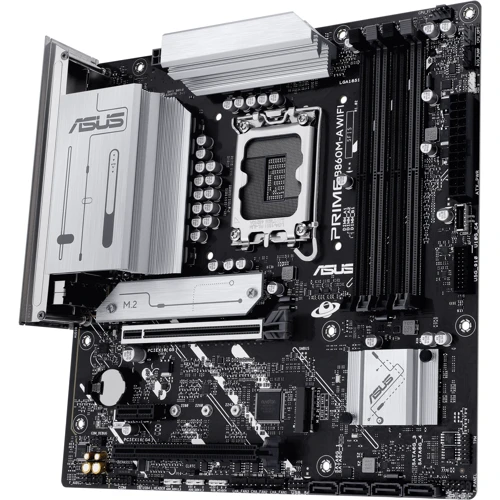 ASUS PRIME B860M-A WIFI UA: Дополнительно Радиатор на VRM, Поддержка UEFI, Поддержка RAID, Адаптер Wi-Fi