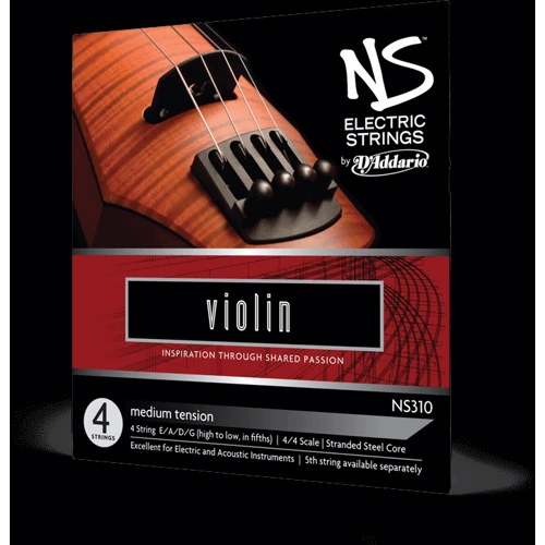 Набор струн D'addario NS NS Electric Violin Strings SET 4/4 Scale Medium Tension: Назначение Для скрипки