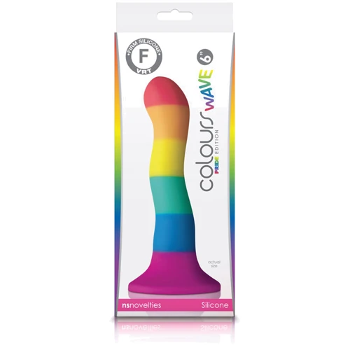 Фаллоимитатор Colours - Pride Edition - 6" Wave Dildo - Rainbow 15.2х3.2 см