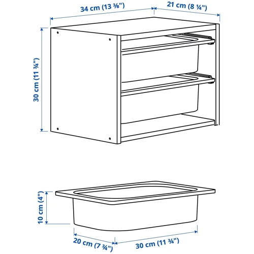 Полка настенная ІКЕА TROFAST 34х21х30 см (495.160.97): Производитель Ikea