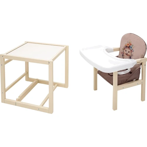 Стульчик-трансформер Babyroom Пеппи-260 слоновая кость/капучино-шоколад (ёжик, цветы) (680981): Тип трансформер