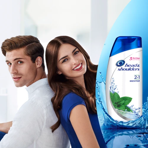 Head & Shoulders 600 ml Шампунь и бальзам-ополаскиватель против перхоти 2в1 Ментол: Тип волос Все типы