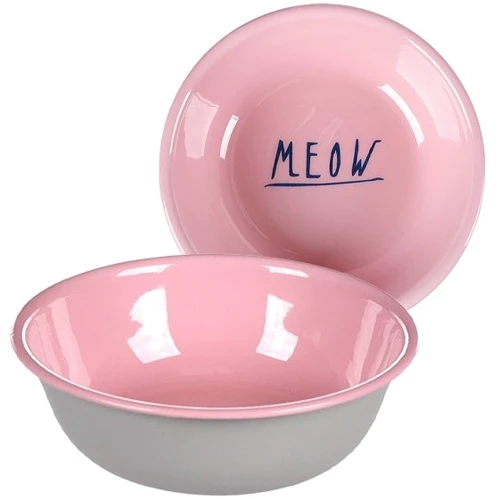 Емальована миска Flamingo Nell Oval для котів (59145)