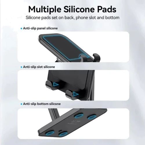 Держатель Vention Desk Holder KCQB0 Black for Tablets and Smartphones from 4'' to 12.9'': Совместимость Для смартфона, Apple, Для планшета