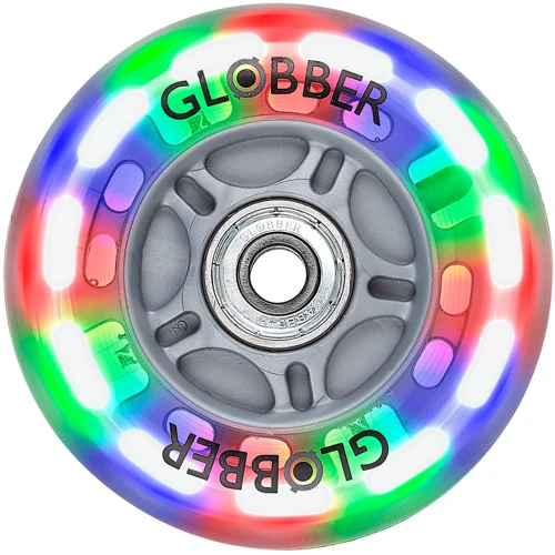 Запчастина до самокатів Globber серій PRIMO/GOUP/JUNIOR Колесо заднє 80 мм, що світиться (538-005)