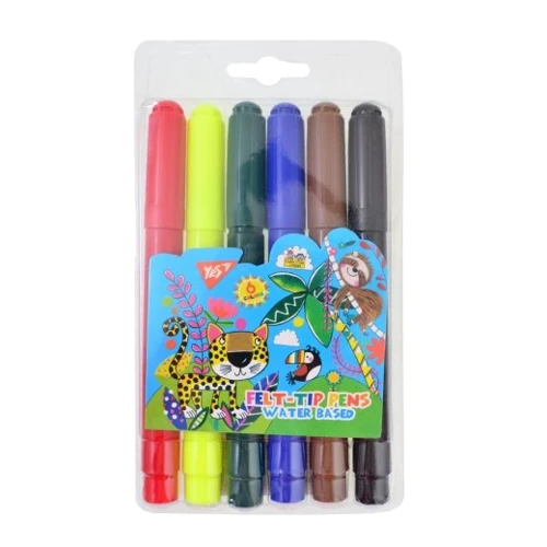 Фломастери 6 кол. Jumbo "Rachel Zoo"
