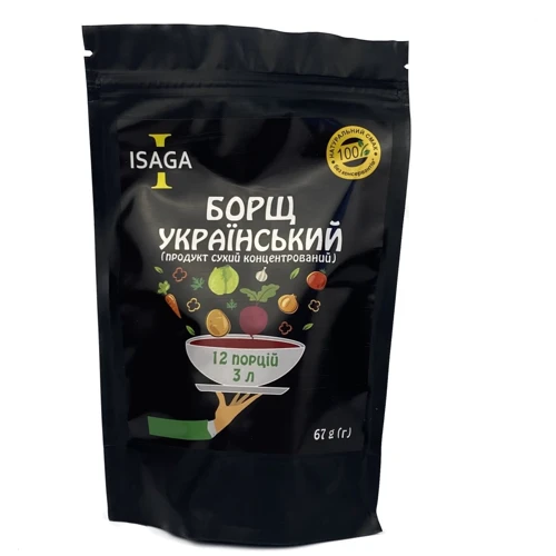Борщ украинский ISAGA 67 г 12 порций 3 л (820259550011)