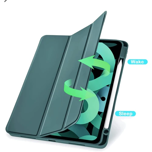 Аксессуар для iPad BeCover Direct Charge Pen with Pencil mount Dark Green for iPad 10.9 (2022 / 2024) / iPad 11 2025 (708496): Особенности отделение для стилуса, Надежная защита от царапин и загрязнений, Приятен на ощупь, Складывается в подставку, Стильный дизайн, Удобно держать в руке, Стильный внешний вид
