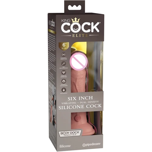 Фаллоимитатор Pipedream King Cock Elite 6" Silicone Dual Density Cock Tan (PD577022)