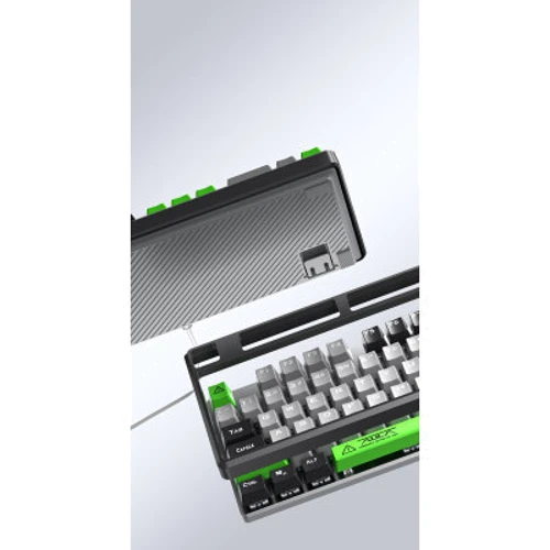 Клавіатура Aula F2088 PRO Plus 9 Green Keys KRGD Blue USB UA Black/Gray (6948391234892): Кількість клавіш 108
