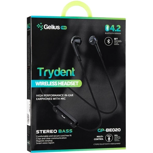 Наушники Gelius Pro Trydent GP-BE-020 Black: Чувствительность (дБ) 103