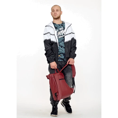 Чоловічий рюкзак Sambag RollTop LZT бордовий (24208005m): Фактура Гладка, матова