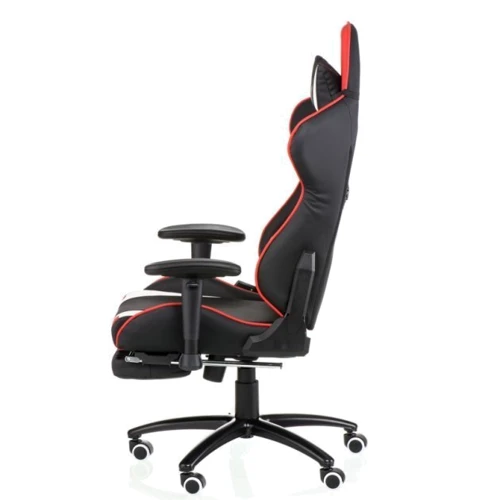 Кресло геймерское Special4You ExtremeRace black/red/white with footrest (E6460) фото 1