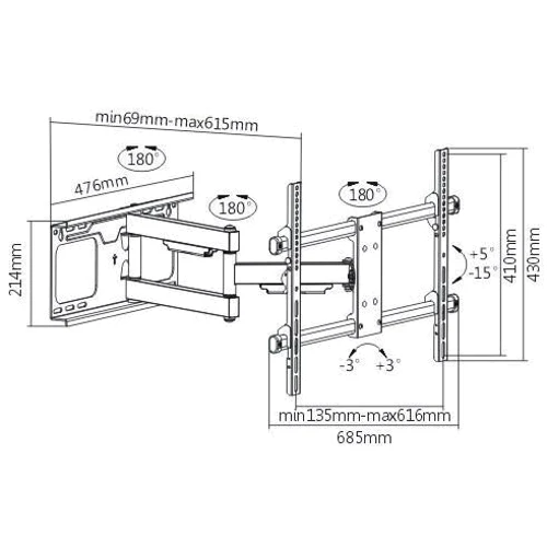 Кронштейн для ТВ iTech PTRB-77