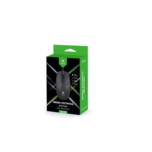 Мышь Vinga MS-110 Black: Длина кабеля 1.5 м