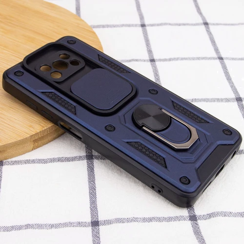 Аксессуар для смартфона Mobile Case Camshield Serge Ring Blue for Xiaomi Poco X3 NFC / Poco X3 Pro: Материал TPU (термополиуретан) и поликарбонат