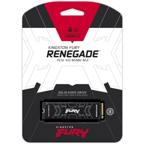 Kingston FURY Renegade 4 TB (SFYRD/4000G): Интерфейс подключения PCI-Express 4.0 (x4)