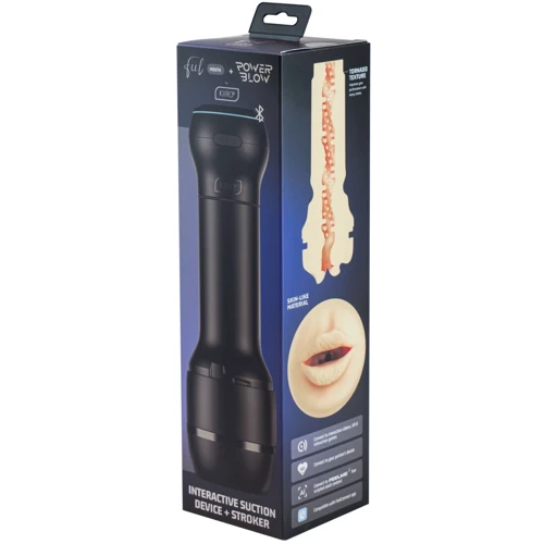 Мастурбатор-ротик Kiiroo Feel Mouth с всасывающей интерактивной насадкой PowerBlow Combo Set