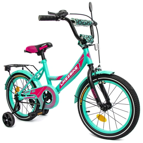 Велосипед подростковый 2-х колесный 16'' 211601 (RL7T) Like2bike Sky, бирюзовый, рама сталь, со звонком