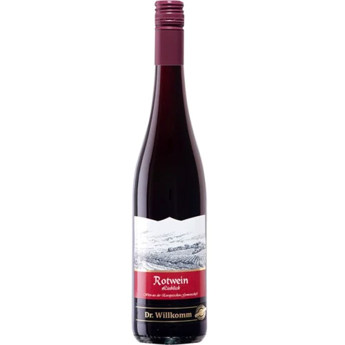 Вино Dr. Willkomm Rotwein Lieblich червоне напівсолодке 9.5 % 0.75 л (WHS4062073001106)