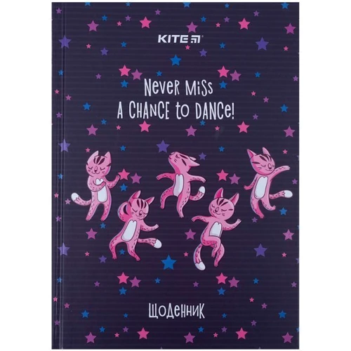 Щоденник учнівський Kite K21-262-5 Dancing cats тверда обкладинка