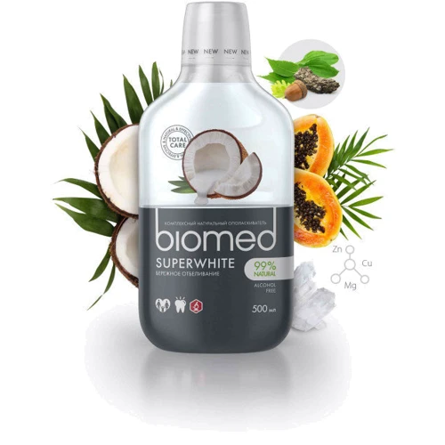 BioMed SUPERWHITE RU-CIS ополіскувач для порожнини рота 500 ml: Клас косметики Мас-маркет