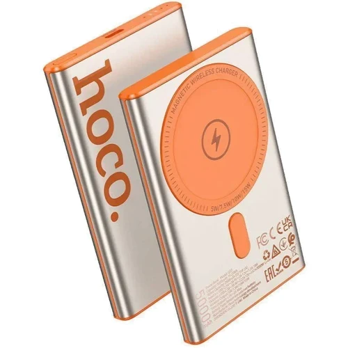Зовнішній акумулятор Hoco Power Bank 5000mAh Q32 Bird Wireless Magnetic 20W Titanium gold: Ємність батареї, мАг 5000